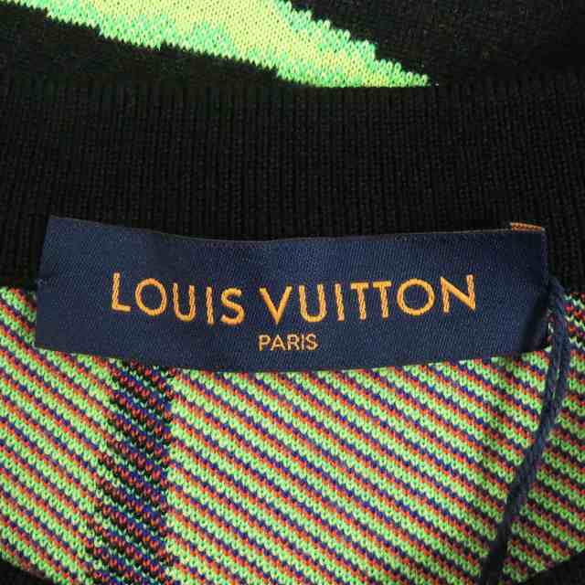 LOUIS VUITTON ルイヴィトン 22AW 1AA548 LVサークルロゴ金具 ウール グラフィッククルーネック 長袖ニットセーター マルチカラー