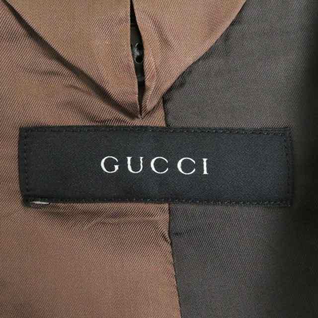 極美品□GUCCI/グッチ チェック柄 ウール100％ シングルジャケット