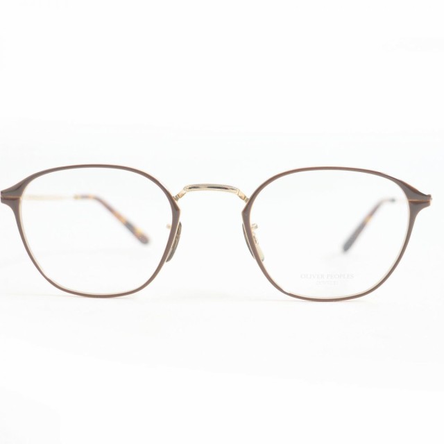 未使用品□OLIVER PEOPLES/オリバーピープルズ Dayson デモレンズ ボストン メガネ/アイウェア ブラウン×ゴールド  47□21-145 日本製｜au PAY マーケット