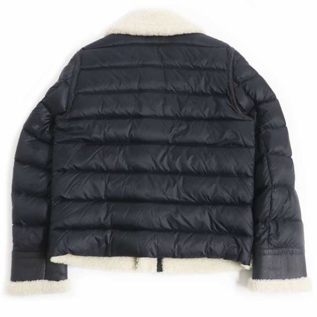 極美品□MONCLER/モンクレール LAREDO GIUBBOTTO ダブルZIP 羊革