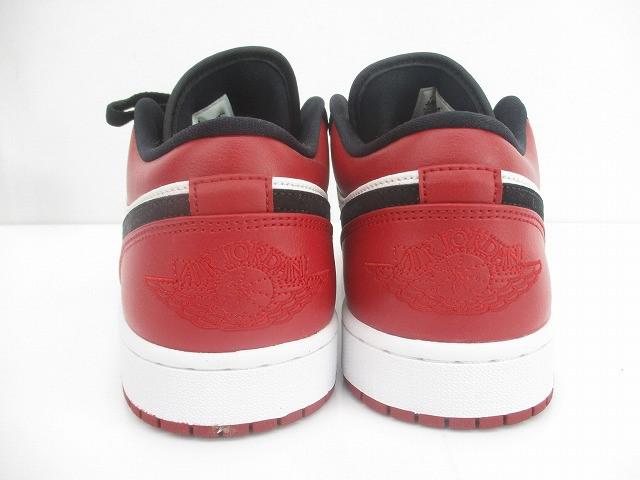 美品 ナイキ NIKE エアジョーダン1 ロー ブラックトゥ 553558-116 27.5cm ブラック レッド メンズ