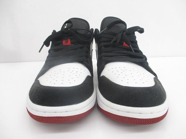 美品 ナイキ NIKE エアジョーダン1 ロー ブラックトゥ 553558-116 27.5cm ブラック レッド メンズ