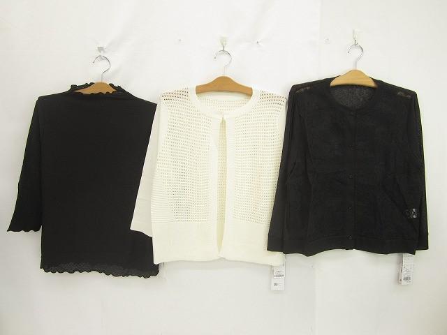 未使用 タグ付き ノアジェ noa-ge/20201 カーディガン 七分袖カットソー 3点 M〜L L レディース