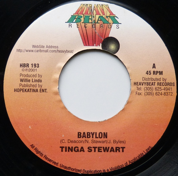 【中古】ジャマイカ7” Tinga Stewart Babylon HBR193 Heavy Beat /00080
