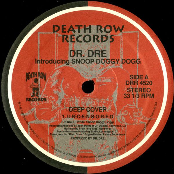【中古】米12” Dr. Dre Deep Cover DRR4520 DEATH ROW /00250