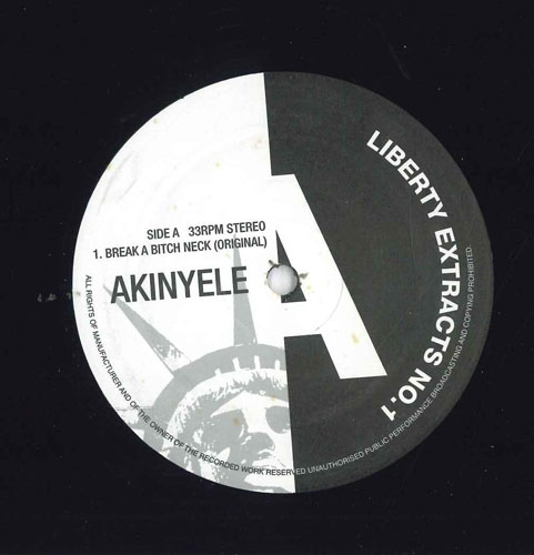 【中古】12” Akinyele Liberty Extracts No.1 MGE198 MORE GROOVE /00250