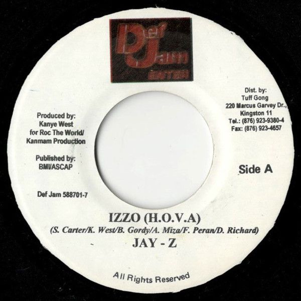 【中古】7” Jay-Z Izzo (H.O.V.A) 5887017 Def Jam Recordings Jamaica Vinyl /00080