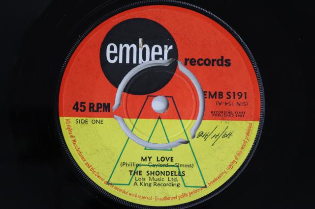 英7” Shondells My Love / Dont Cry My Soldier Boy EMBS191PROMO EMBER RECORDS プロモ /00080 中古】英7” Shondells My Love / Dont Cry My Soldier Boy