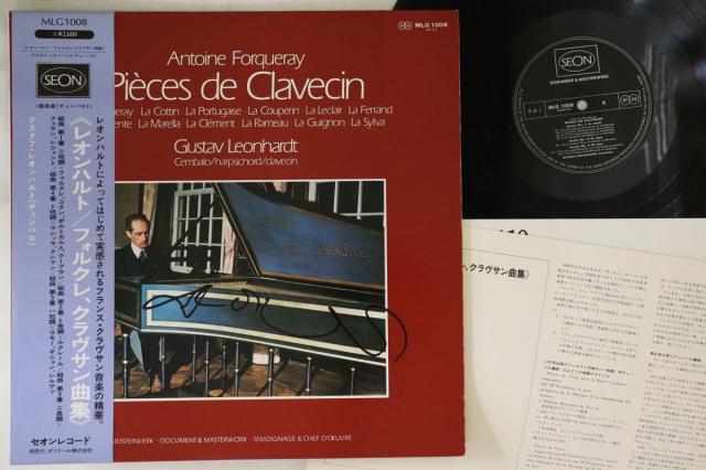 【中古】LP Gustav Leonhardt Antoine Forqueray： Pieces De MLG1008 SEON Japan Vinyl /00260