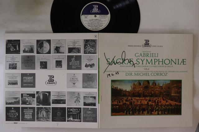 仏LP Michel Corboz Gabrieli: Sacrae Symphoniae Pour Solistes, Double Choeur, Cuivres, Cordes &amp;amp; Orgue Vol. 1 STU70674 ERATO /00400 仏LP Michel Corboz Gabrieli: Sacrae Symphoniae Pour Solistes