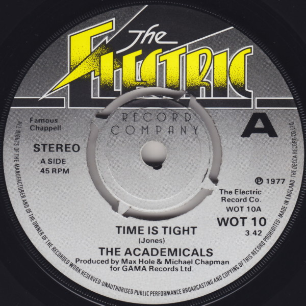 【中古】英7” Academicals Time Is Tight WOT10PROMO The Electric Record プロモ /00080