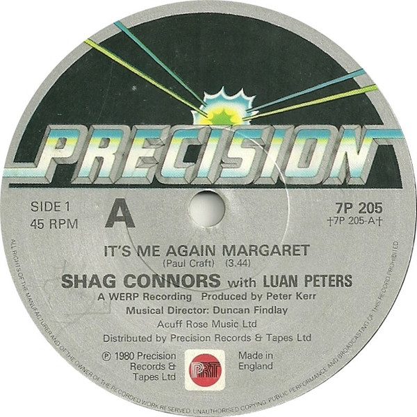 【中古】英7” Shag Connors, Luan Peters Its Me Again Margaret 7P205 Precision /00080 ロック・ポップス