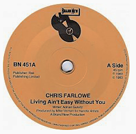 【中古】英7” Chris Farlowe Living Aint Easy Without You BN451 Brand New /00080