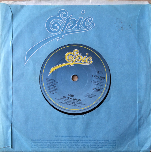 【中古】英7” ABBA I Have A Dream SEPC8088 Epic /00090