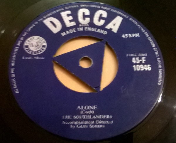 【中古】英7” Southlanders Alone / Swedish Polka 45F10946 Decca /00080