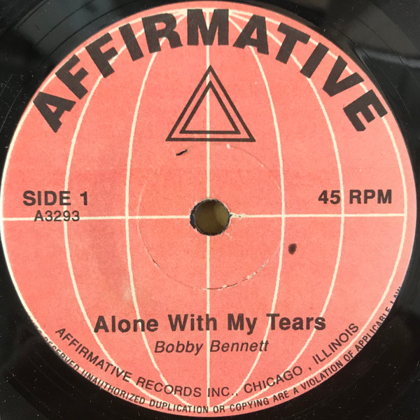 【中古】7” Bobby (Guitar) Bennett / Leslie Uggams Alone A3293 Affirmative US Vinyl /00080