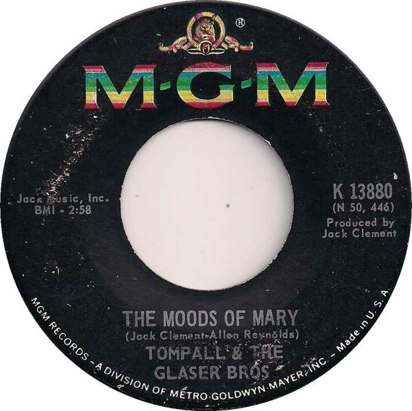 【中古】米7” Tompall Glaser ＆ The Glaser Br The Moods Of Mary / No End Of Love K13880 MGM Records /00080