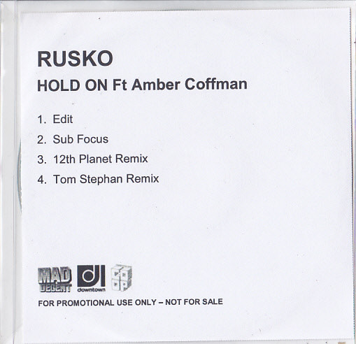 【中古】仏12” Rusko Ft Amber Coffman Hold On NONE Mad Decent, Downtown /00250