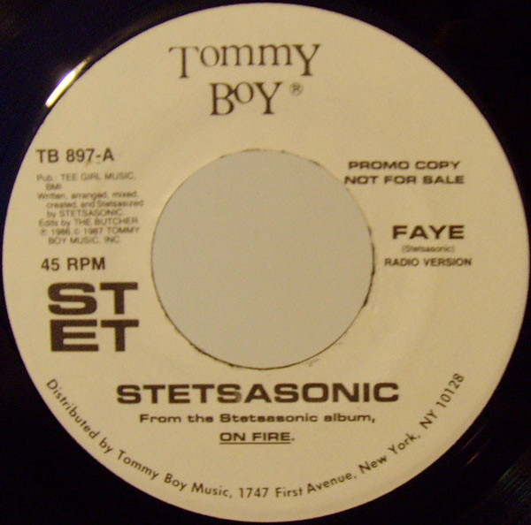 【中古】米7” Stetsasonic Faye TB897PROMO Tommy Boy /00080