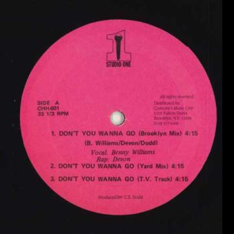 【新品】米12” Benny Williams Dont You Wanna Go / I Believe In Love CHH001 Studio One /00160