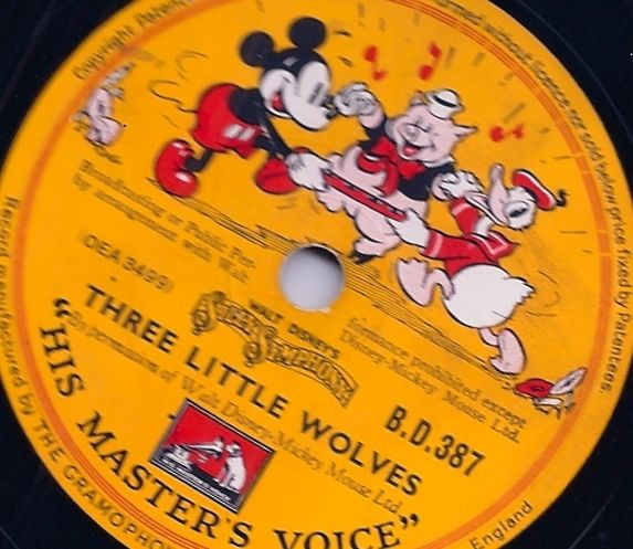 【中古】英78RPM/SP Walt Disneys Silly Symphony Three Little Pigs/Three Little Wolves BD387 His Masters Voice /00500