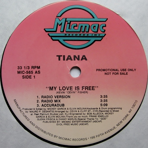 【中古】米12” Tiana My Love Is Free MIC565 Micmac Records, Inc. /00250