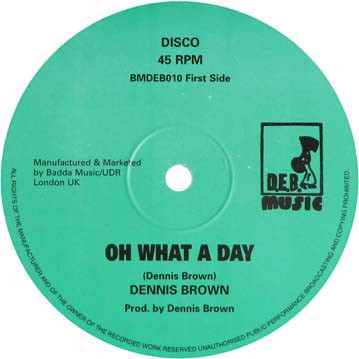 【中古】英12” Dennis Brown Oh What A Day / Man Next Door BMDEB010 D.E.B. Music /00250 6,692円