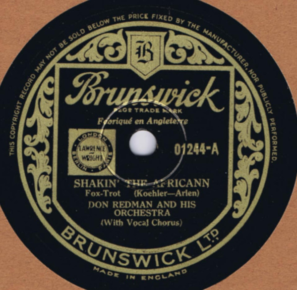 【中古】英78RPM/SP Don Redman ＆ His Orchestra Shakin The Africann / Chant Of The Weeds 01244 Brunswick /00500