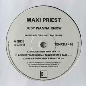 【中古】英12” Maxi Priest Just Wanna Know TENXDJ416PROMO 10 Records /00250