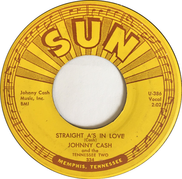 【中古】米7” Johnny Cash ＆ The Tennessee Tw Straight As In Love / I Love You Because 334 Sun /00080