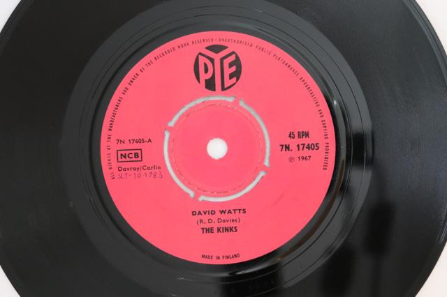 【中古】フィンランド7” Kinks David Watts 7N17405 Pye Records /00080