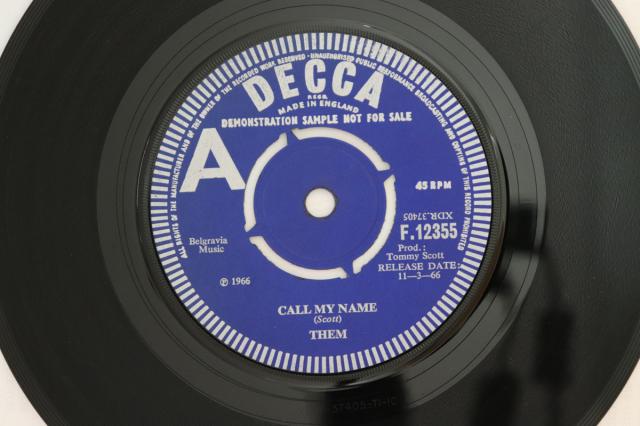 【中古】英7” Them (3) Call My Name / Bring Em On In F12355 Decca プロモ /00080