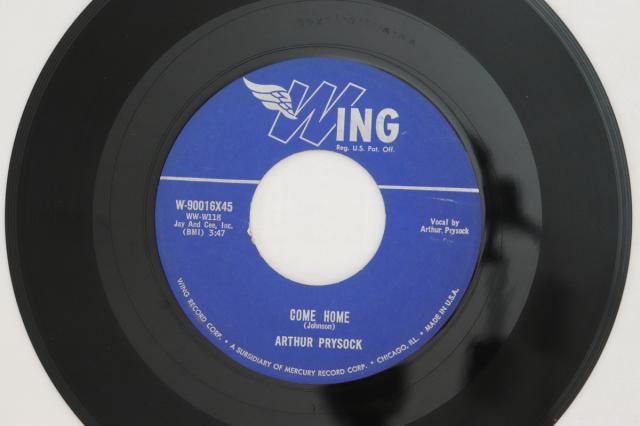【中古】米7” Arthur Prysock Come Home W90016X45 Wing Records /00080