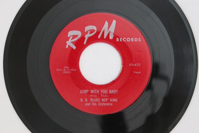 【中古】米7” B.B. King Orchestra Jump With You Baby / Lonely And Blue 45x425 RPM Records /00080