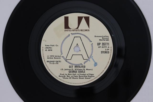 英7” e Soule Get Involved UP35771 United Artists Recor プロモ /00080 中古】英7” George Soule Get Involved UP35771 United Artists