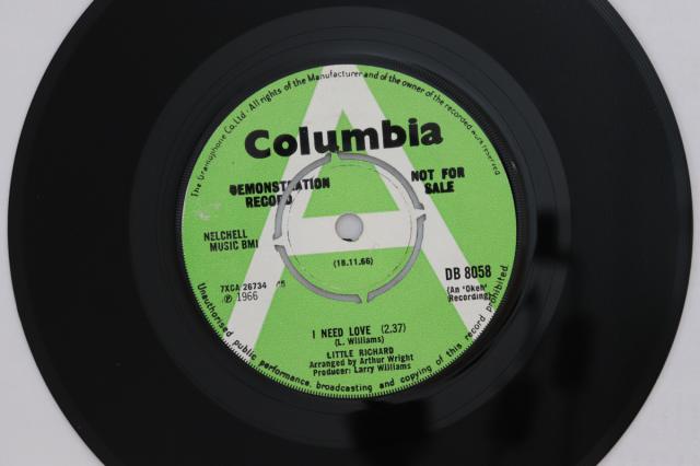 【中古】英7” Little Richard I Need Love DB8058 Columbia プロモ /00080