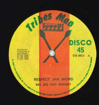 中古】英12” Big Joe ＆ Winston Rodney Respect Jah Word / The