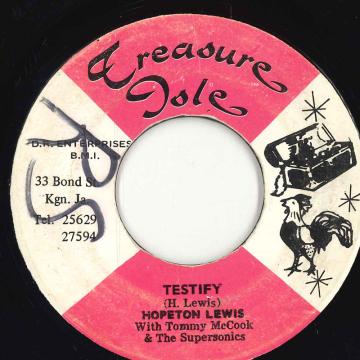【中古】ジャマイカ7” Hopeton Lewis Superman / Testify  none Treasure Isle /00050