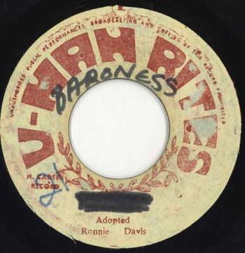 【中古】ジャマイカ7” Ronnie Davis Without You In My Life none U-Man Rites /00050
