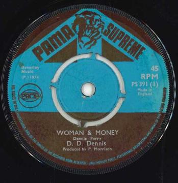 【中古】英7” Denzil Dennis / The Upsetters Woman ＆ Money / 10 Cent Shank PS391 Pama Supreme /00050
