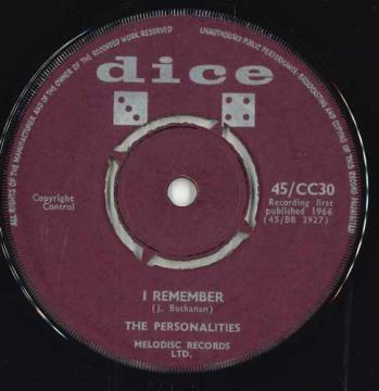 【中古】英7” The Personalities I Remember / Suffering 45/CC30 Dice /00050