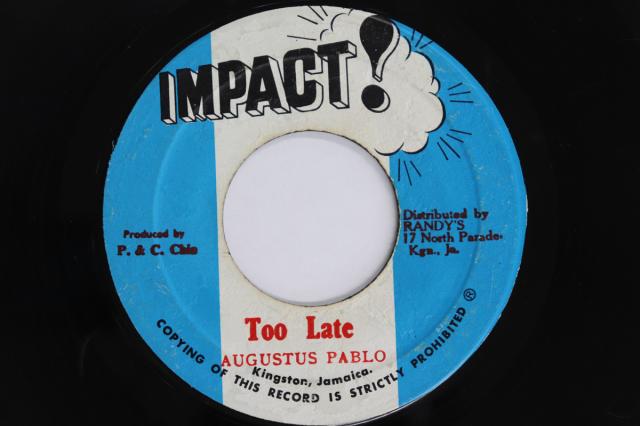 【中古】ジャマイカ7” Augustus Pablo Too Late / Dub Organizer none Impact! /00080
