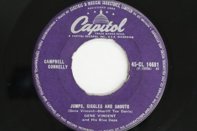 【中古】英7” Gene Vincent ＆ His Blue Caps Jumps, Giggles And Shouts / Wedding Bells 45CL14681 CAPITOL RECORDS /00080