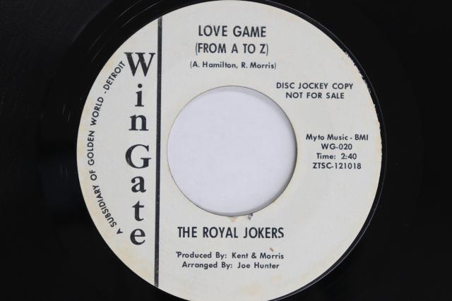 【中古】米7” Royal Jokers Love Game (From A To Z) / From A To Z (Love Game) - WG020PROMO WINGATE プロモ /00080