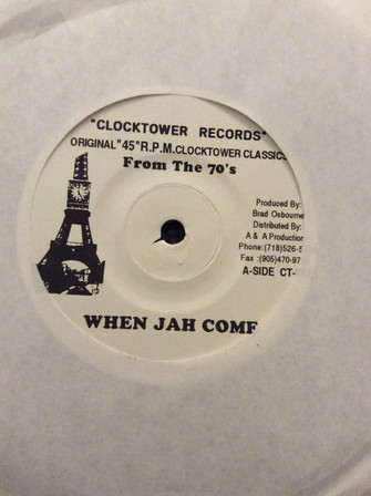 【中古】加7” Devon Irons When Jah Come CT152 Clocktower Records /00080