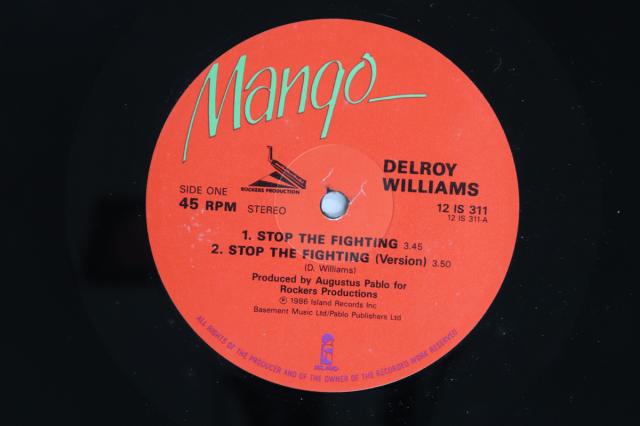 中古】英12” Delroy Williams Stop The Fighting / Youll Never Know
