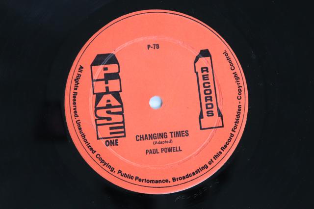 【中古】ジャマイカ12” Paul Powell Changing Times / Shabby Shack P78 PHASE ONE RECORDS /00250