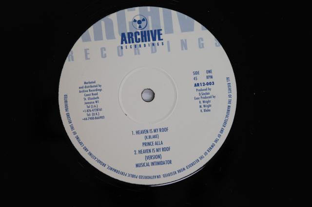 【中古】英12” Prince Allah, Rod Taylor Heaven Is My Roof / Dont Give It Up AR12003 ARCHIVE RECORDINGS /00250