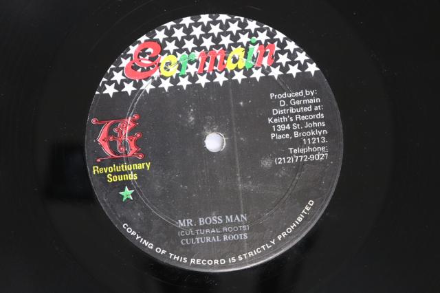 【中古】米12” Cultural Roots Mr. Boss Man NONE GERMAIN RECORDS /00250