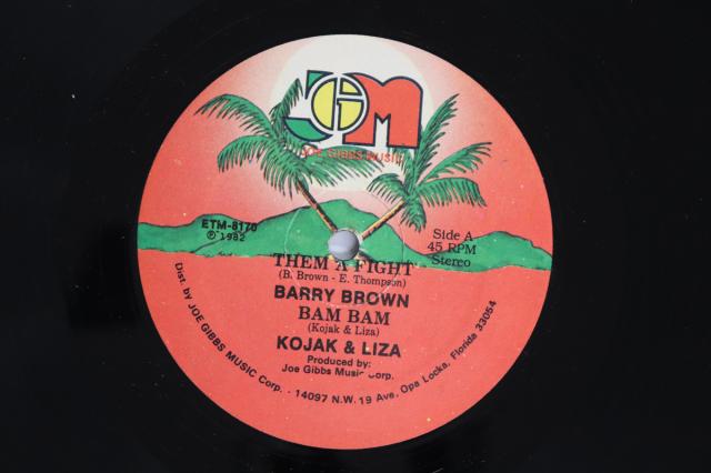 【中古】米12” Barry Brown / Kojak ＆ Liza Them A Fight / Bam Bam ETM8170 JOE GIBBS MUSIC /00250